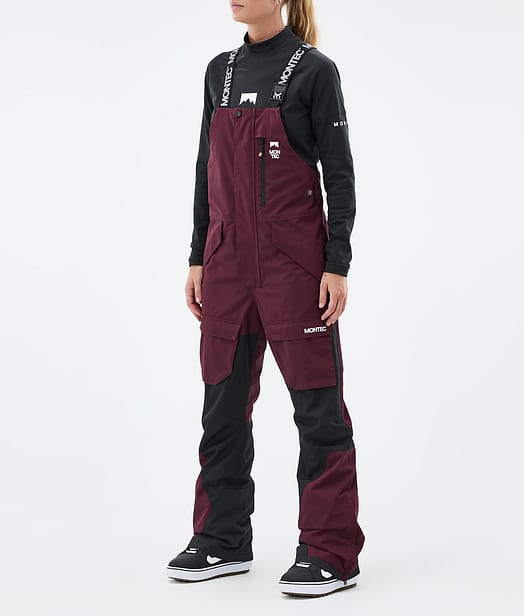Montec Fawk W Snowboardbyxa Dam Burgundy/Black