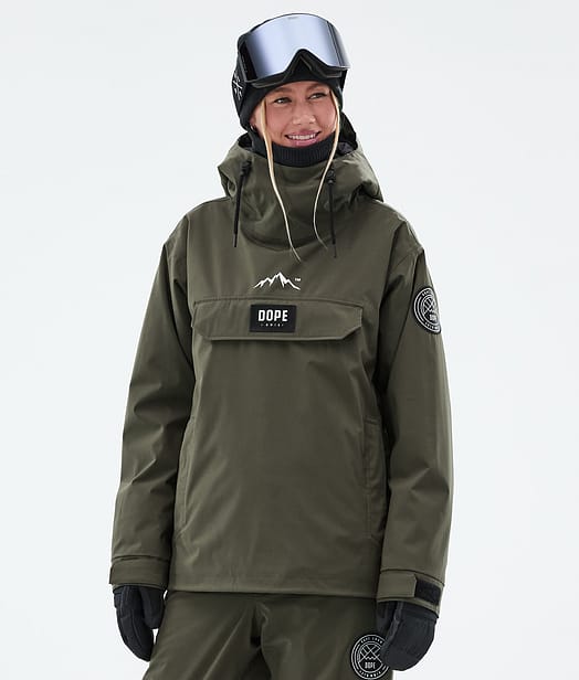 Dope Blizzard W Snowboardjacka Dam Olive Green