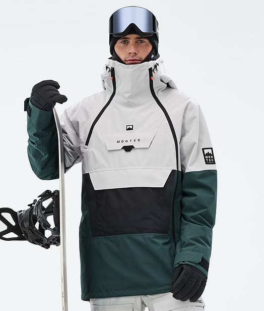 Montec Doom Snowboardjacka Herr Light Grey/Black/Dark Atlantic
