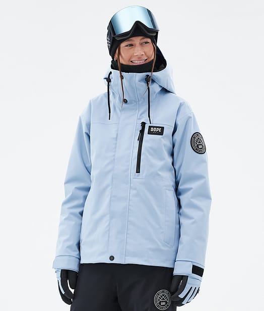 Dope Blizzard W Full Zip 24 Snowboardjacka Dam Light Blue