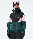 Dope Spartan W Snowboardjacka Dam Sport Black/Soft Pink/Bottle Green