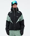Dope Spartan W Snowboardjacka Dam Spike Black/Faded Green