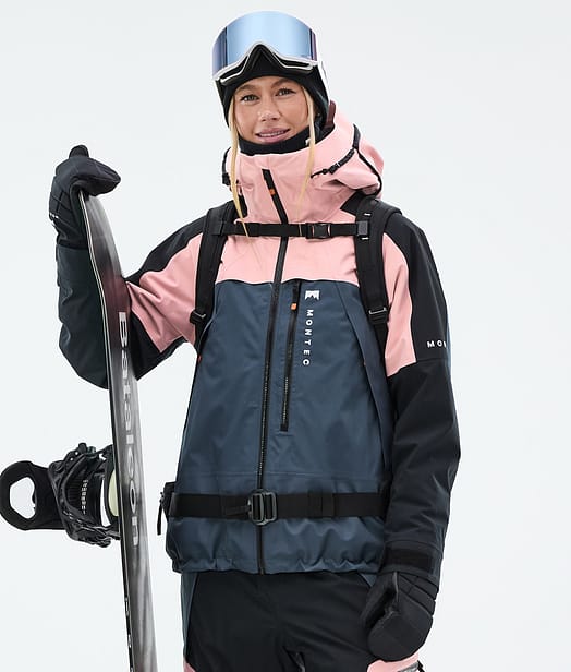 Montec Oracle W Snowboardjacka Dam Soft Pink/Black/Metal Blue