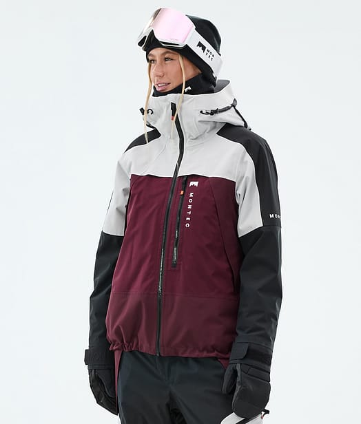 Montec Oracle W Snowboardjacka Dam Light Grey/Black/Burgundy