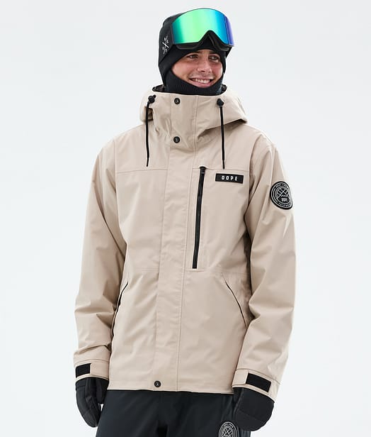 Dope Blizzard Full Zip Snowboardjacka Herr Sand