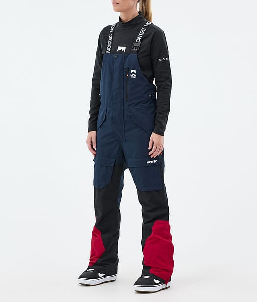Montec Fawk W Snowboardbyxa Dam Dark Blue/Black/Deep Red