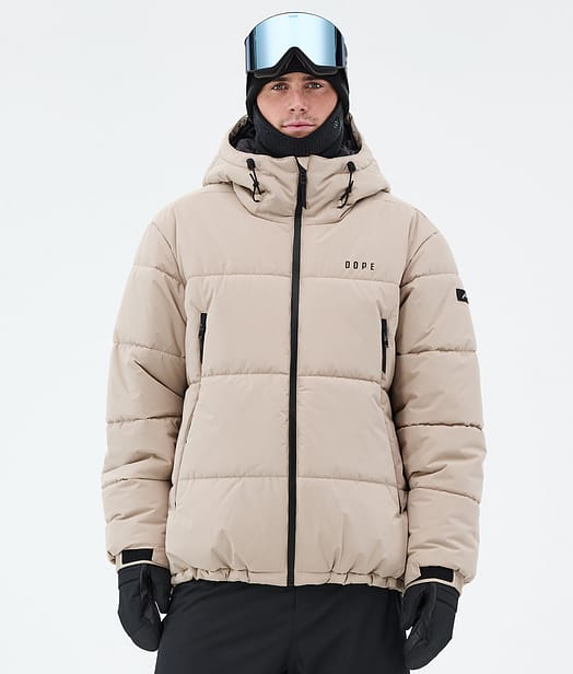 Dope Puffer Full Zip Snowboardjacka Herr Sand