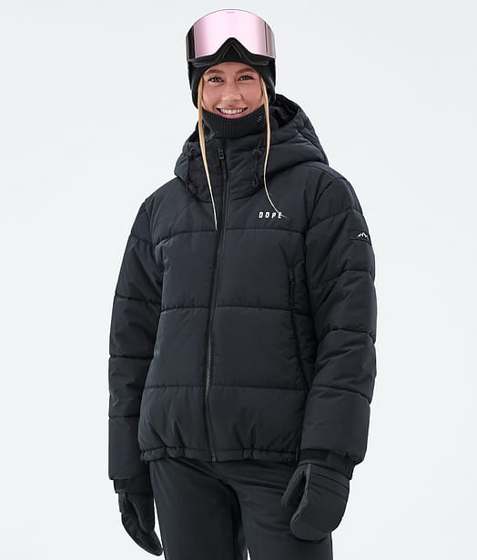 Dope Puffer W Full Zip Snowboardjacka Dam Black