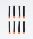 Utilities 8pc Rips Tape Zip Puller Reservdelar Herr Black/Orange Tip