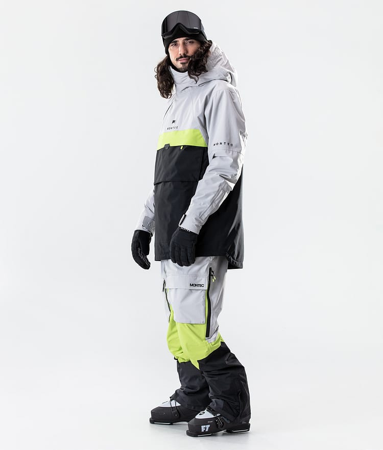 Montec Dune 2020 Skidjacka Herr Light Grey/Neon Yellow/Black, Bild 7 av 8