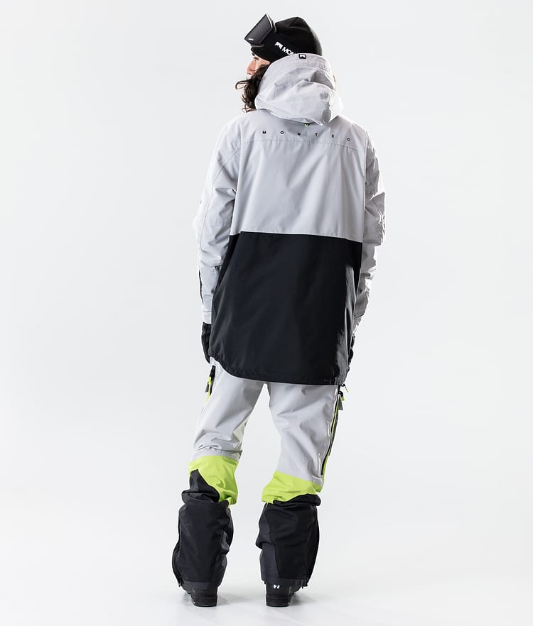 Montec Dune 2020 Skidjacka Herr Light Grey/Neon Yellow/Black, Bild 8 av 8