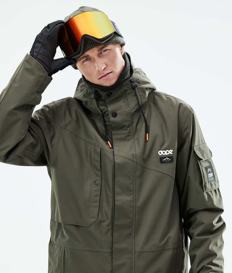 Dope Adept 2021 Snowboardjacka Herr Olive Green, Bild 3 av 11