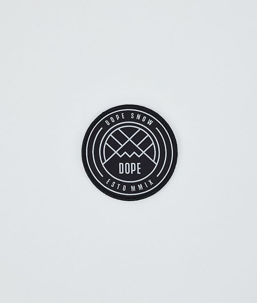 Dope Round Patch Dope Reservdelar Black/White Logo