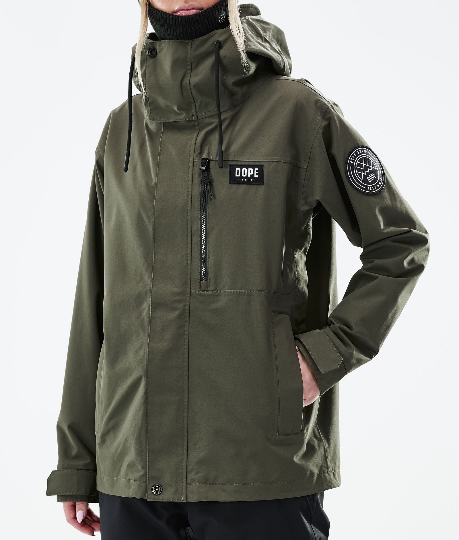 Dope Blizzard W Full Zip 2021 Skidjacka Dam Olive Green, Bild 9 av 11