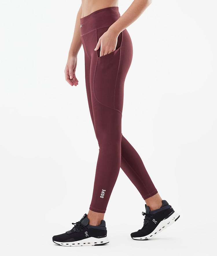 Dope Lofty Tech Leggings Dam Burgundy, Bild 1 av 8