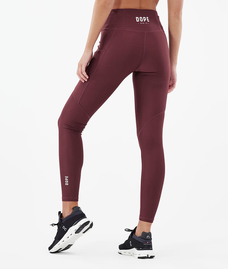 Dope Lofty Tech Leggings Dam Burgundy, Bild 2 av 8