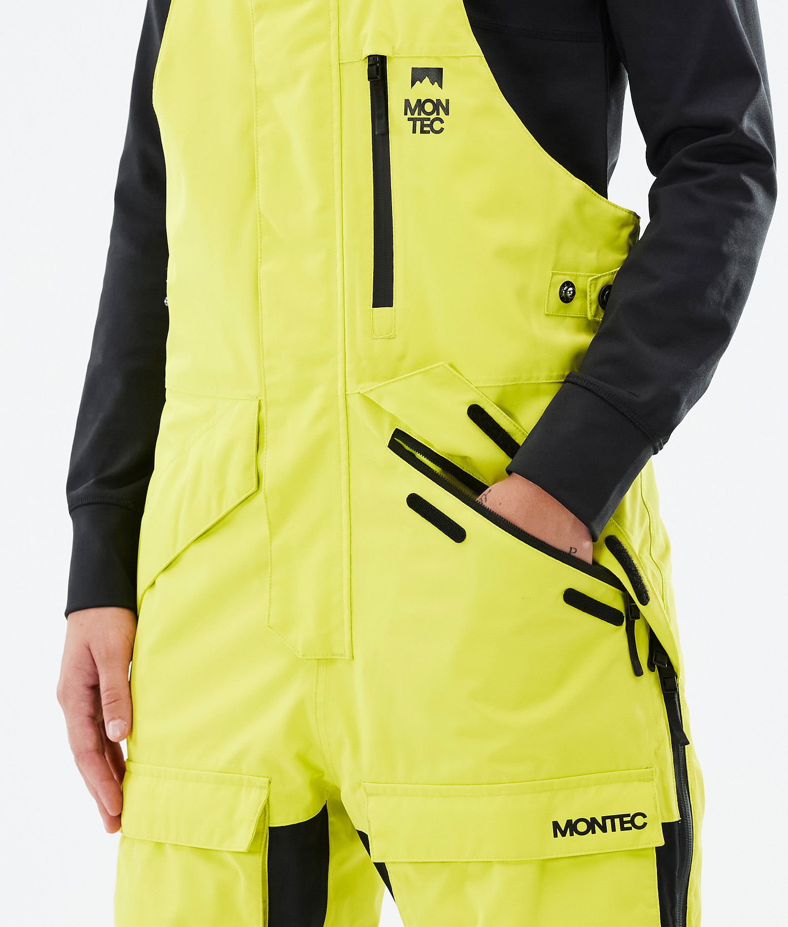 Montec Fawk W Snowboardbyxa Dam Bright Yellow/Black, Bild 4 av 6