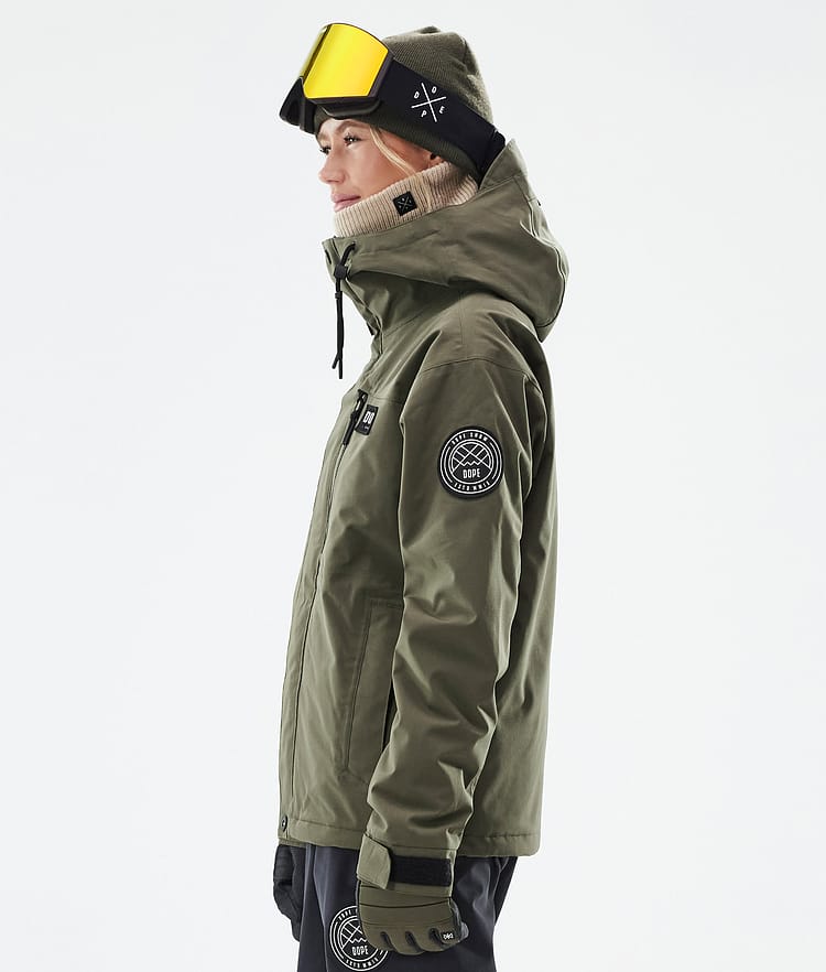 Dope Blizzard W Full Zip Snowboardjacka Dam Olive Green, Bild 6 av 10