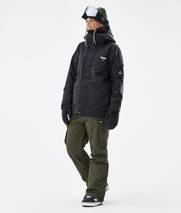 Dope Iconic W Snowboardbyxa Dam Olive Green, Bild 2 av 7