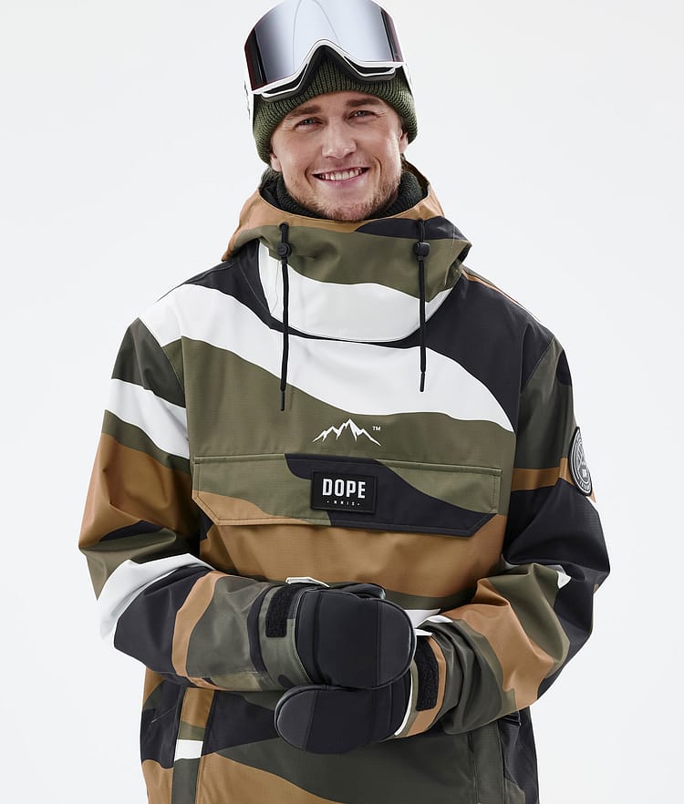 Dope Blizzard 2022 Snowboardjacka Herr Shards Gold Olive, Bild 2 av 9