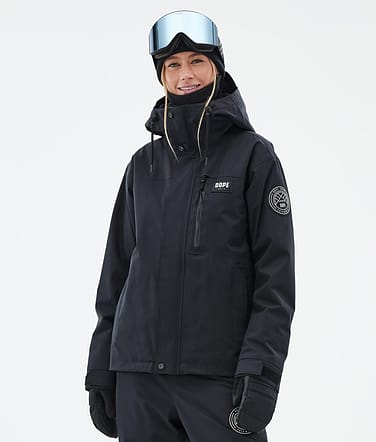 Dope Blizzard W Full Zip Snowboardjacka Dam Black