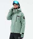 Dope Blizzard W Full Zip Snowboardjacka Dam Faded Green