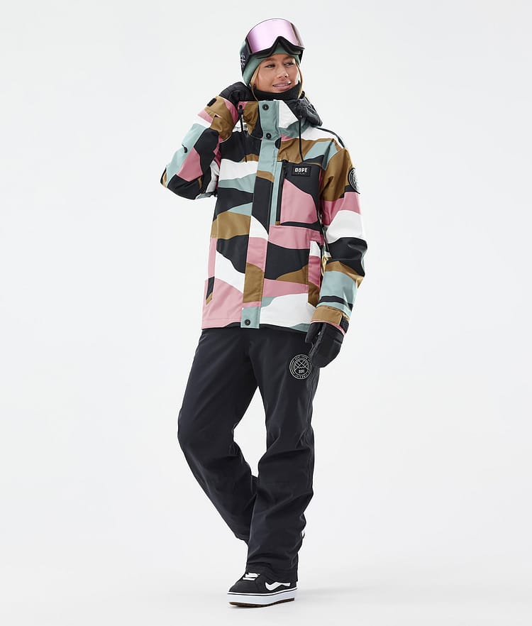 Dope Blizzard W Full Zip Snowboardjacka Dam Shards Gold Muted Pink, Bild 3 av 9