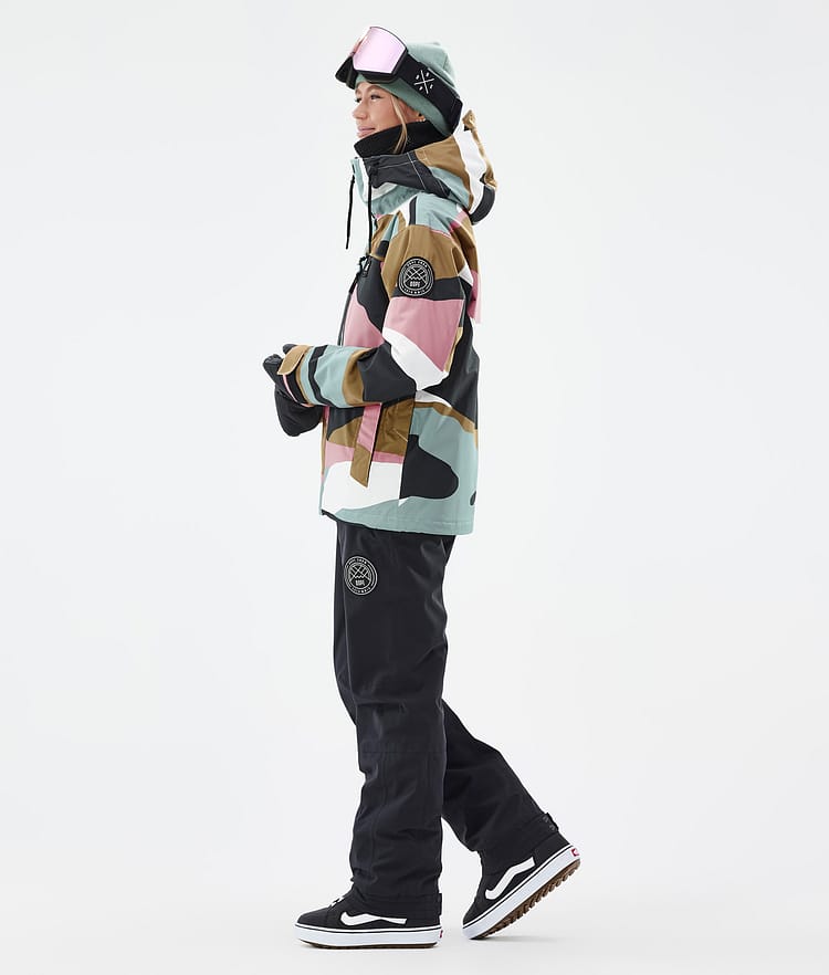 Dope Blizzard W Full Zip Snowboardjacka Dam Shards Gold Muted Pink, Bild 4 av 9