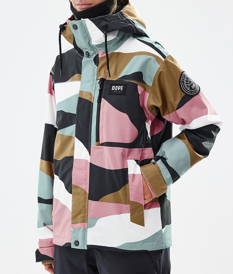 Dope Blizzard W Full Zip Snowboardjacka Dam Shards Gold Muted Pink, Bild 8 av 9