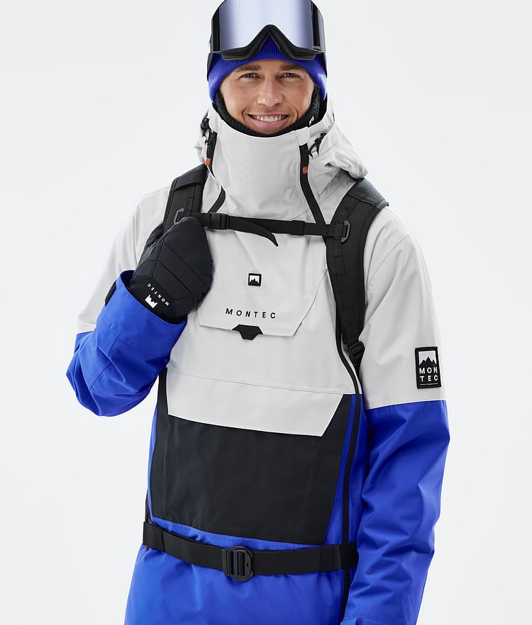 Montec Doom Snowboardjacka Herr Light Grey/Black/Cobalt Blue, Bild 2 av 11