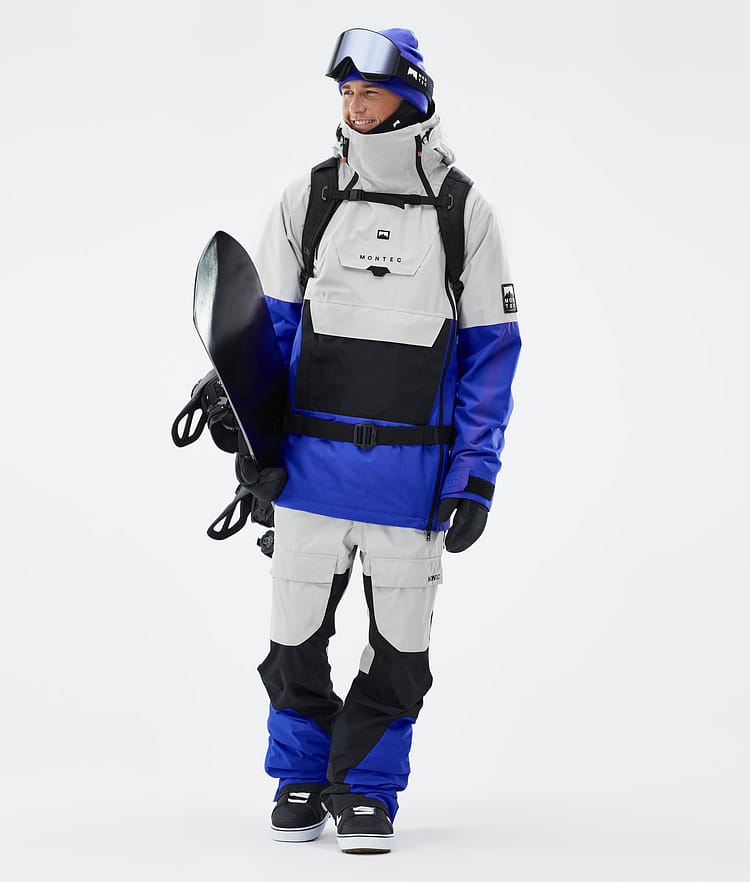 Montec Doom Snowboardjacka Herr Light Grey/Black/Cobalt Blue, Bild 3 av 11