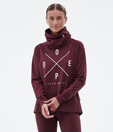 Dope Snuggle W Underställströja Dam 2X-Up Burgundy