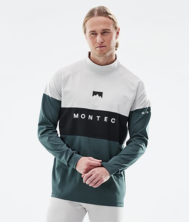 Montec Alpha Underställströja Man Light Grey/Black/Dark Atlantic