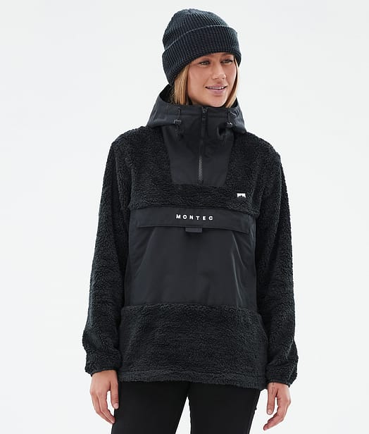 Montec Lima W Fleecehood Dam Black/Black