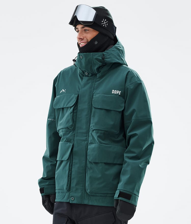 Dope Zenith Snowboardjacka Herr Bottle Green, Bild 1 av 10