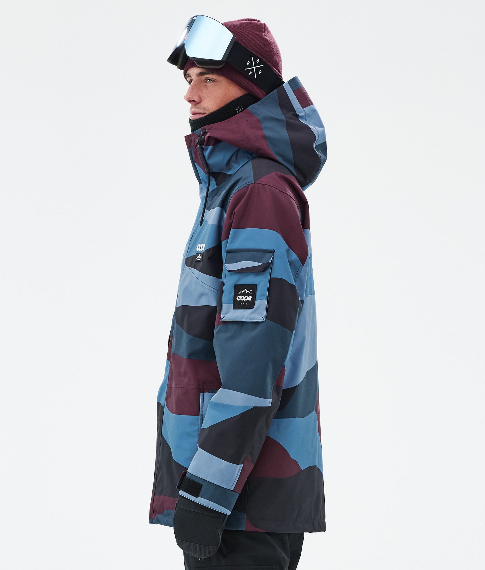 Dope Adept Skidjacka Herr Shards Burgundy Blue, Bild 5 av 9