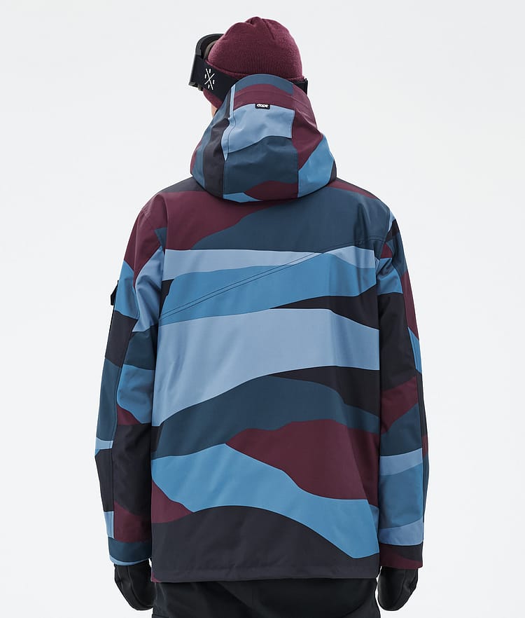 Dope Adept Snowboardjacka Herr Shards Burgundy Blue, Bild 6 av 9