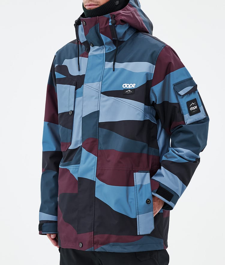 Dope Adept Snowboardjacka Herr Shards Burgundy Blue, Bild 7 av 9