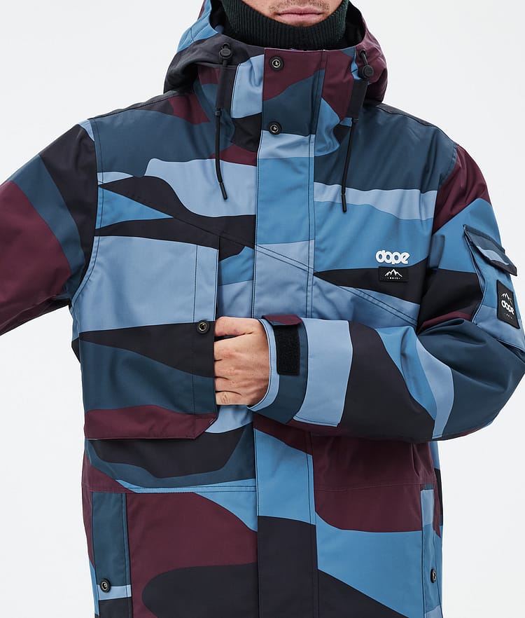 Dope Adept Snowboardjacka Herr Shards Burgundy Blue, Bild 8 av 9