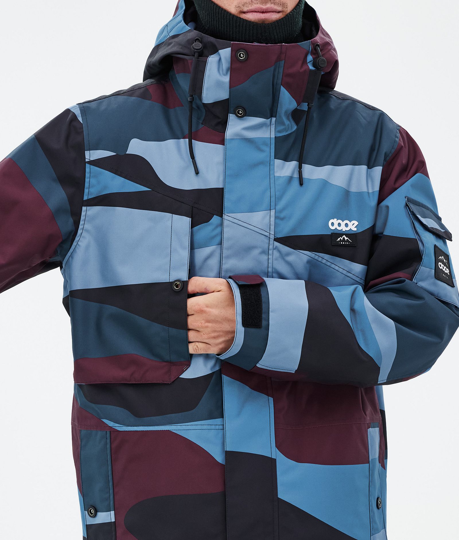 Dope Adept Snowboardjacka Herr Shards Burgundy Blue, Bild 8 av 9