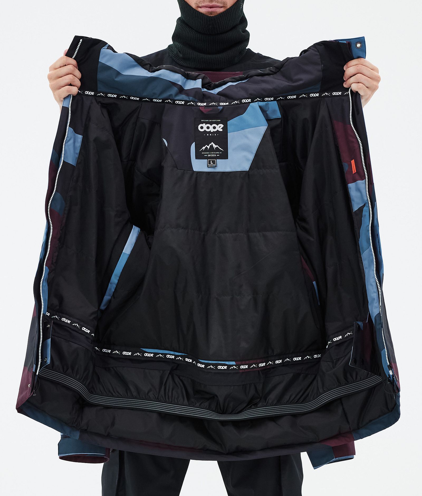 Dope Adept Snowboardjacka Herr Shards Burgundy Blue, Bild 9 av 9