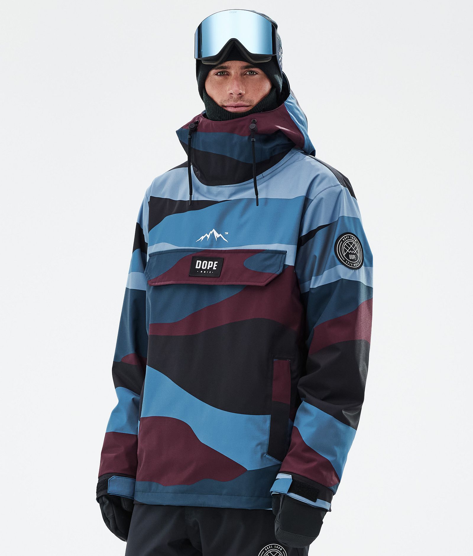 Dope Blizzard Snowboardjacka Herr Shards Burgundy Blue, Bild 1 av 8