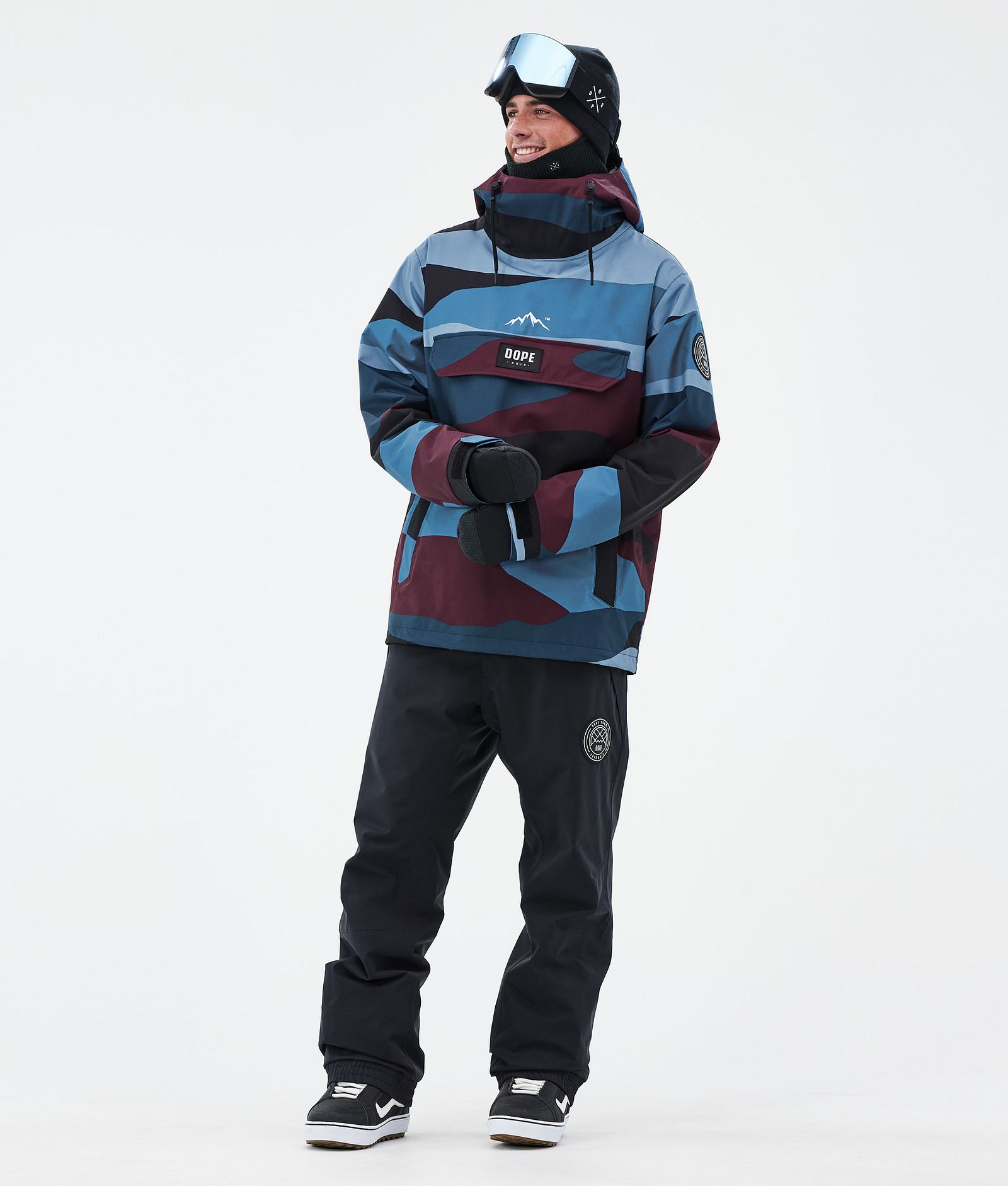 Dope Blizzard Snowboardjacka Herr Shards Burgundy Blue, Bild 2 av 8