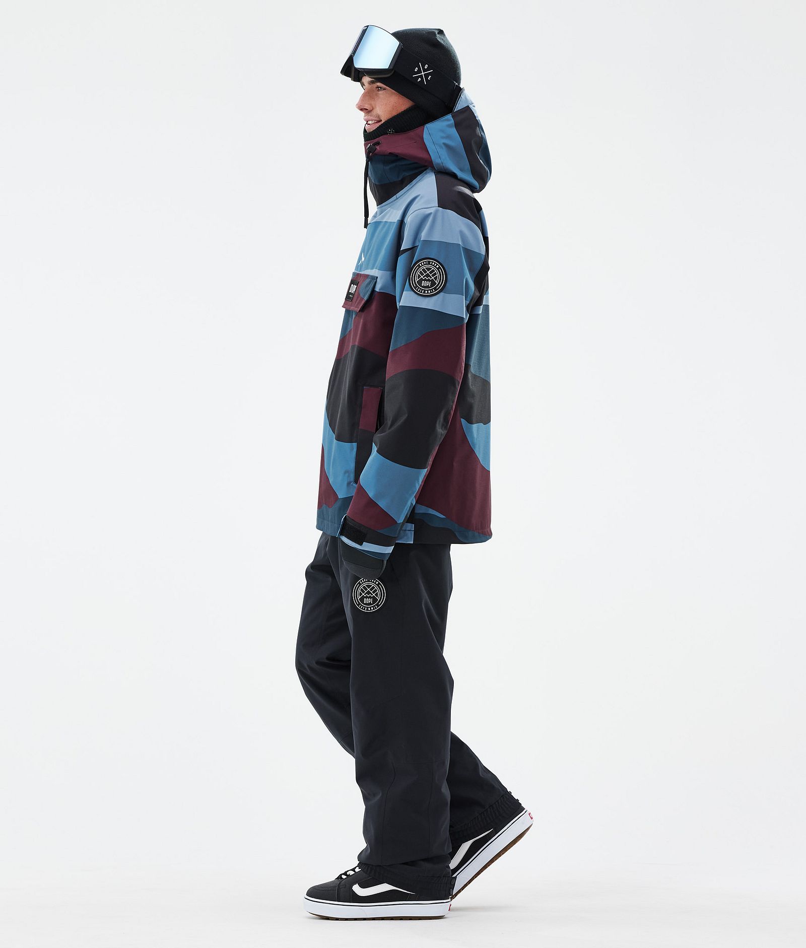 Dope Blizzard Snowboardjacka Herr Shards Burgundy Blue, Bild 3 av 8