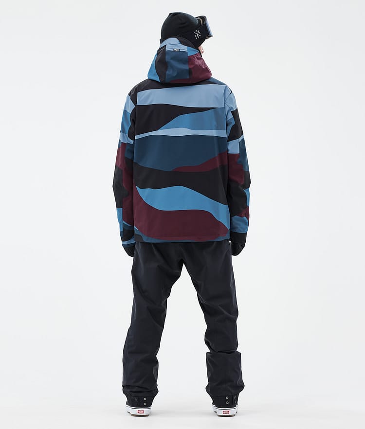 Dope Blizzard Snowboardjacka Herr Shards Burgundy Blue, Bild 4 av 8