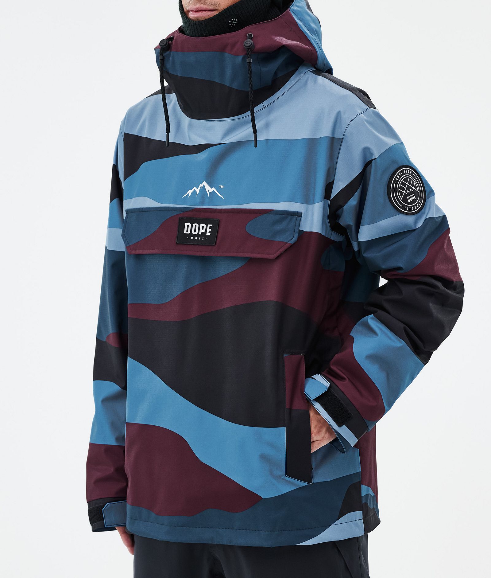 Dope Blizzard Snowboardjacka Herr Shards Burgundy Blue, Bild 7 av 8