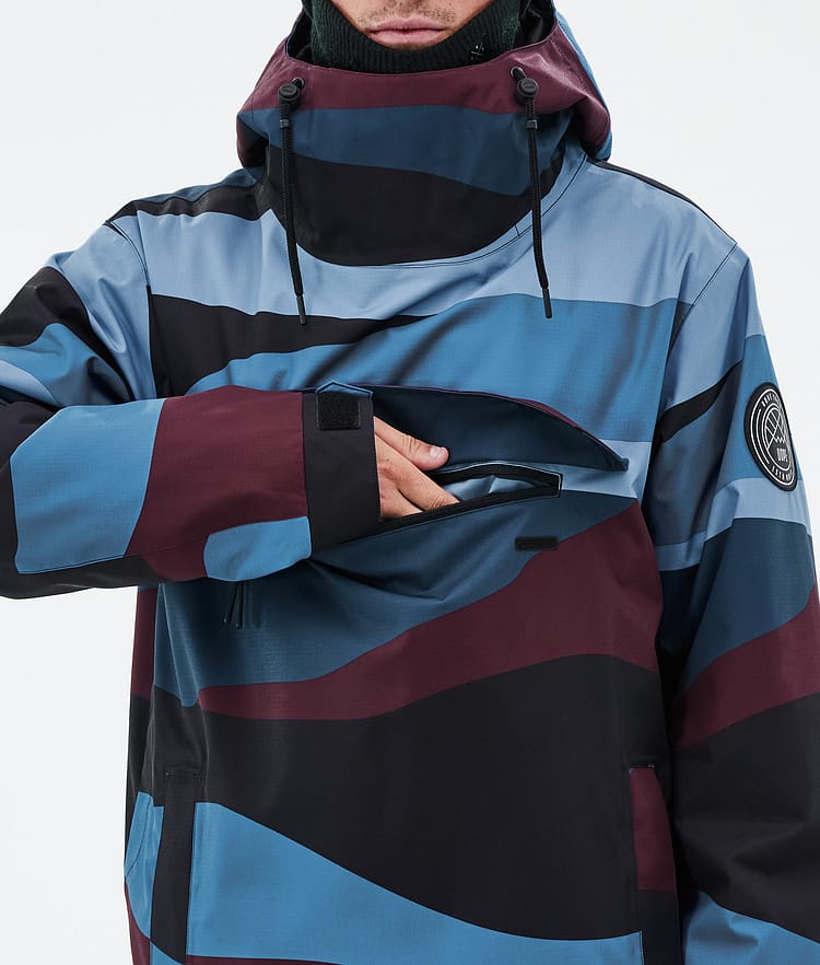 Dope Blizzard Snowboardjacka Herr Shards Burgundy Blue, Bild 8 av 8