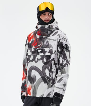 Dope Blizzard Snowboardjacka Man Spray Black Red