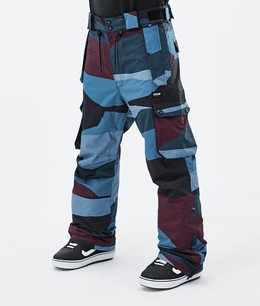 Dope Iconic Snowboardbyxa Man Shards Burgundy Blue