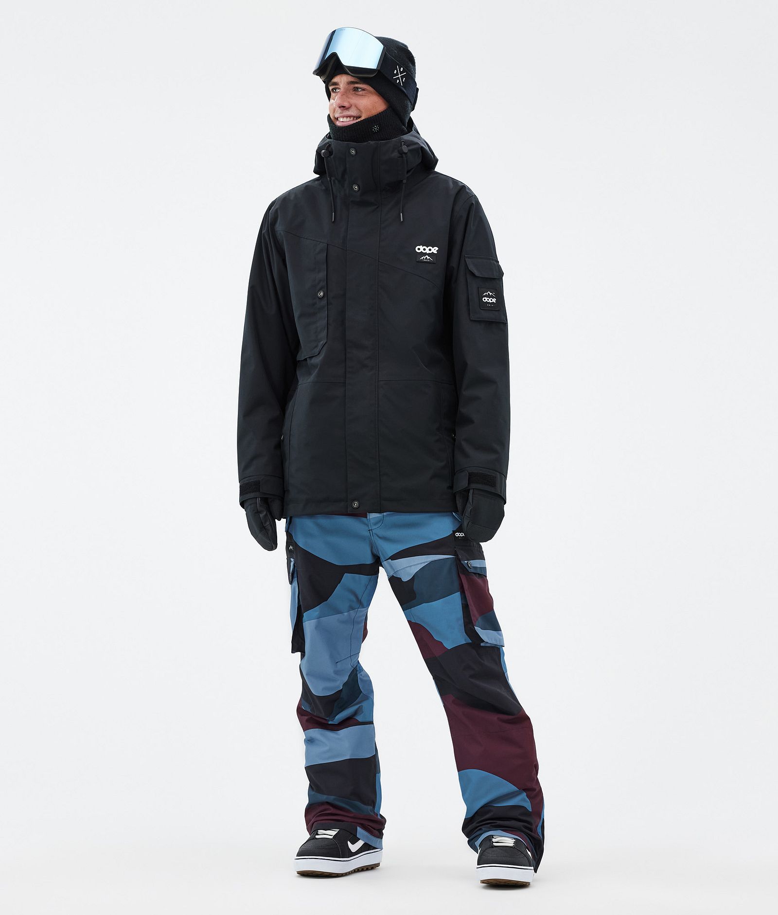 Dope Iconic Snowboardbyxa Herr Shards Burgundy Blue, Bild 2 av 7